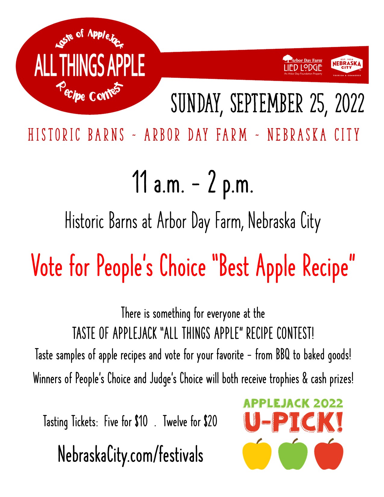 Taste of AppleJack 'All Things Apple' Recipe Contest Nebraska City